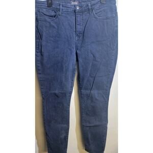 NYDJ Ami Skinny Jeans Sz 12 Blue Dark Wash 34" Waist X 28" Inseam